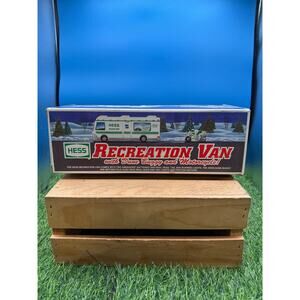 1998 Hess Recreation Van With Dune Buggy and Motorcycle - In Box Used